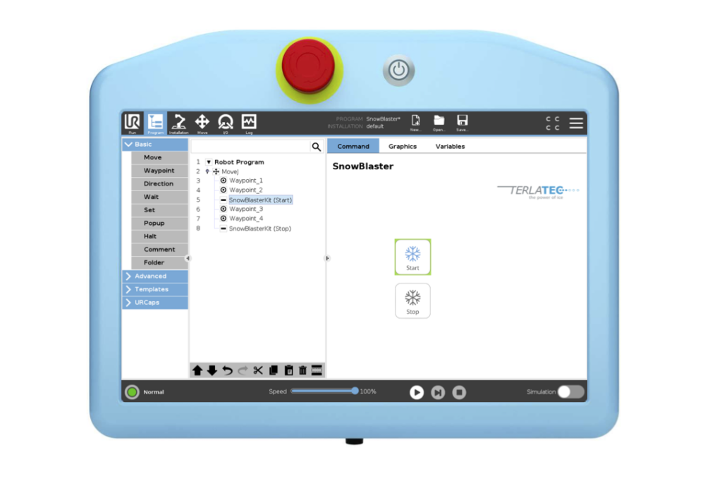 CO2 Schneestrahlen SnowBlaster 4 Universal Robots Snow Cleaning TERLATEC